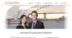 Desktop Screenshot of macquariemandarin.com.au